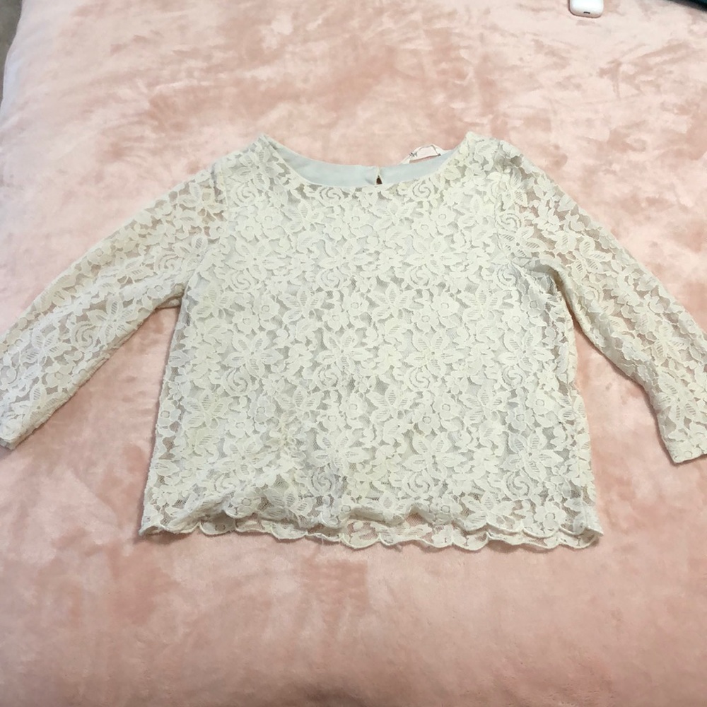 White lacy top for kids